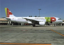 Postcard Airline TAP AIR PORTUGAL Airbus A320 CS-TNJ CC7.