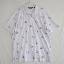 Travis Mathew Polo Shirt Mens 2XL XXL Performance Golf Palm Tree Short Sleeve