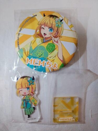 SEGA Lucky Lottery Oshinoko C, D Prize MEMcho Can Badges & Mini Acrylic Stand  - Photo 1/3