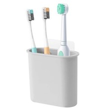 Wall Mount Toothbrush Holder Self-Adhesive Toothbrush Organizer for Bathroom