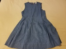 Womens New Gap Linen Dress Blue