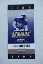 JAMES MADISON DUKES VS ELON PHOENIX 10/6/2018 FULL TICKET 