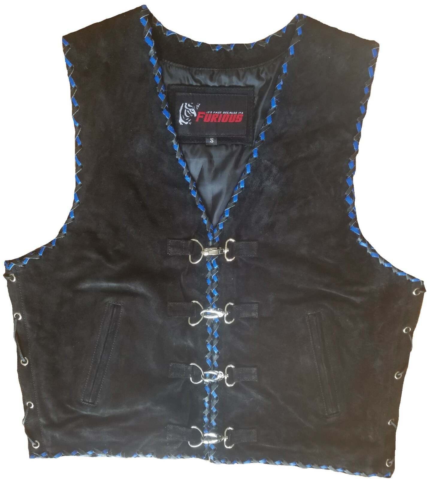 Motorcycle Suede Vest Buckle Waistcoat 