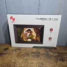 YunQiDeer Digital Picture Frame WiFi 10.1 inch IPS Touch Screen HD Display 