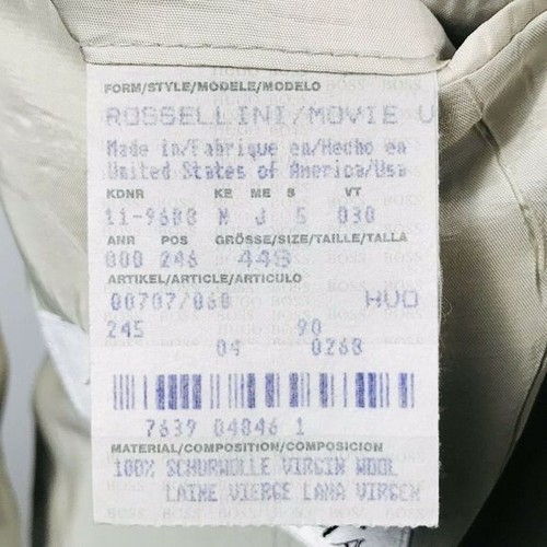 Hugo Boss 44S Sport Coat Rossellin Movie Beige 100% Wool Three Button Vented - Picture 4 of 8