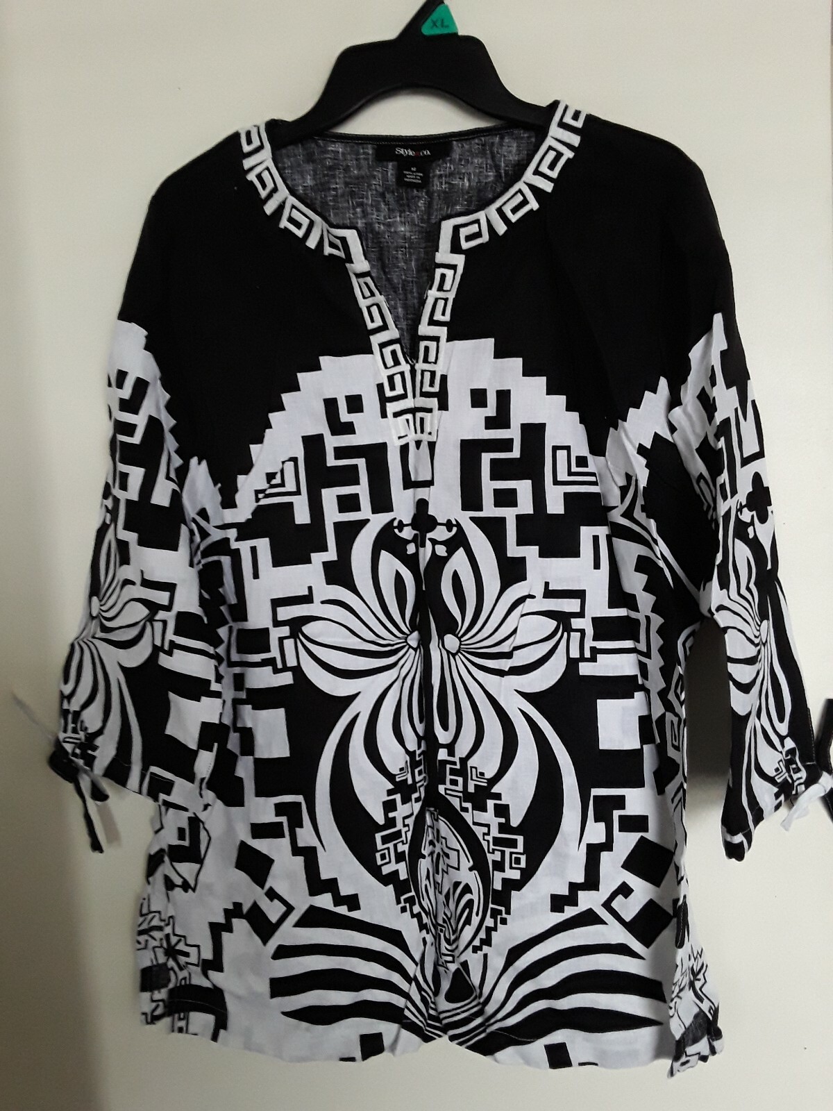 black linen tunic top