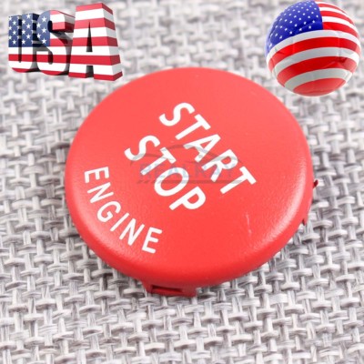 Red Engine Start Stop Switch Button Cover For BMW E60 E70 E90 E92 E93 3 Series