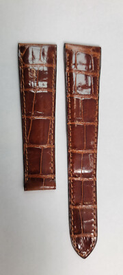 brand new Genuine Chopard 20mm x 18mm Brown Alligator Leather Watch Band Strap