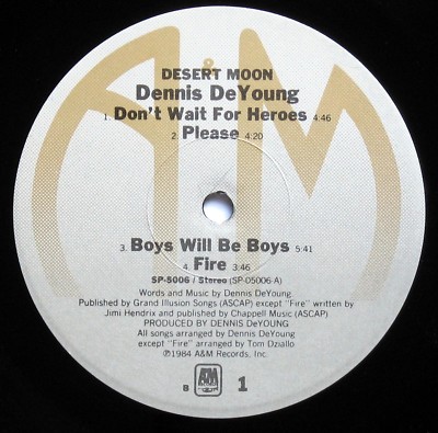DENNIS DEYOUNG STYX DESERT MOON ORIGINAL 1984 LP A&M SP-5006