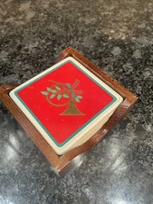 VTG Christmas Holiday by Crowning Touch Coasters X4 Japan