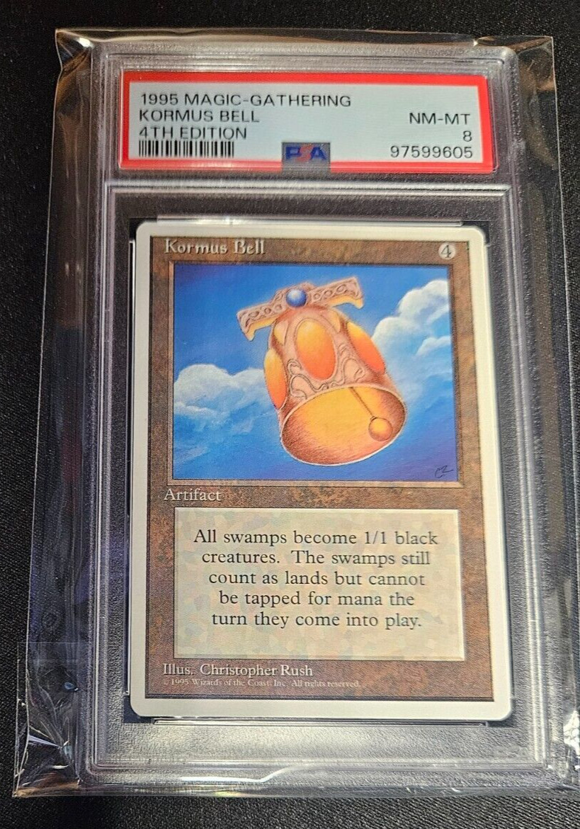 1995 Magic The Gathering - Kormus Bell - 4th Edition - PSA 8