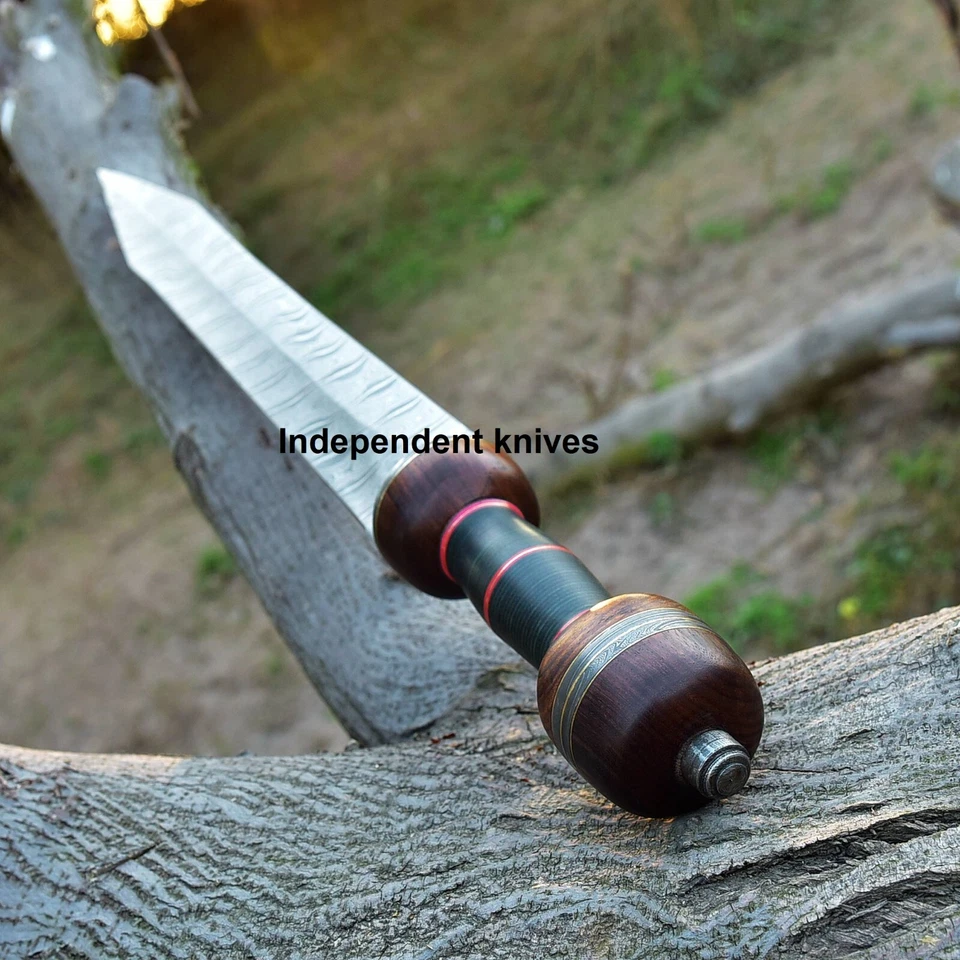 Espada - 27 pulgadas de acero Damasco - lista para la batalla - espada romana Gladius '' Full Tang Foto 4 de 4