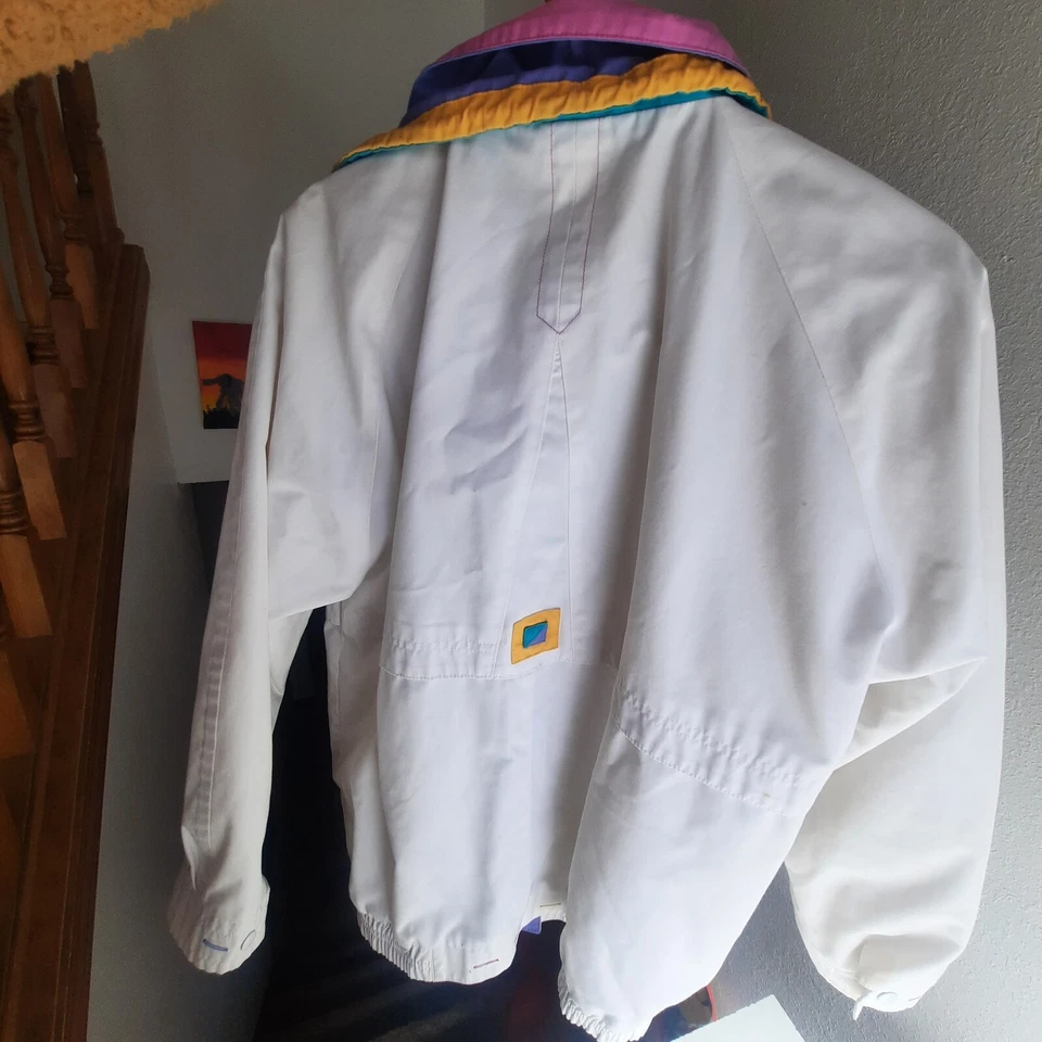 Vintage 80s 90s Color Block Jacket Made in Russia CURRENT SEEN Womens Small - Image 3 of 4