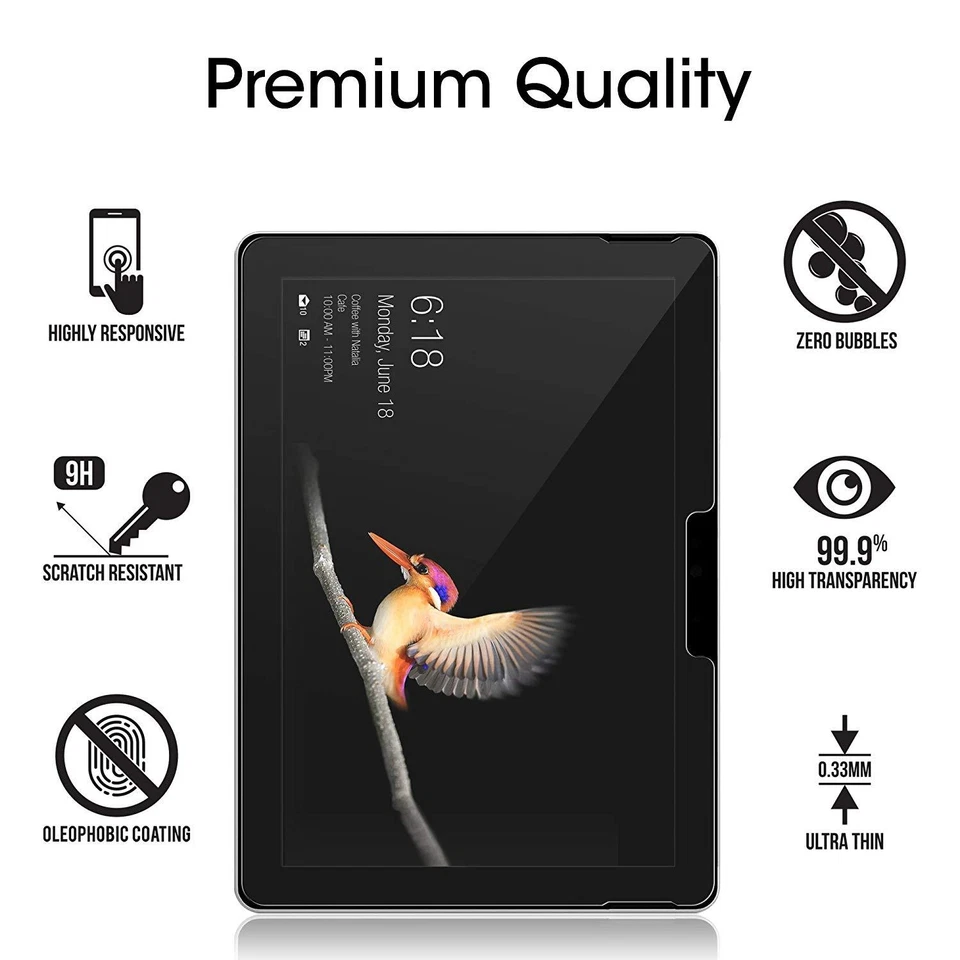 (2 Pack) Tempered Glass Screen Protector For Microsoft Surface Go/Go 2/Go 3/Go 4 - Image 3 of 3
