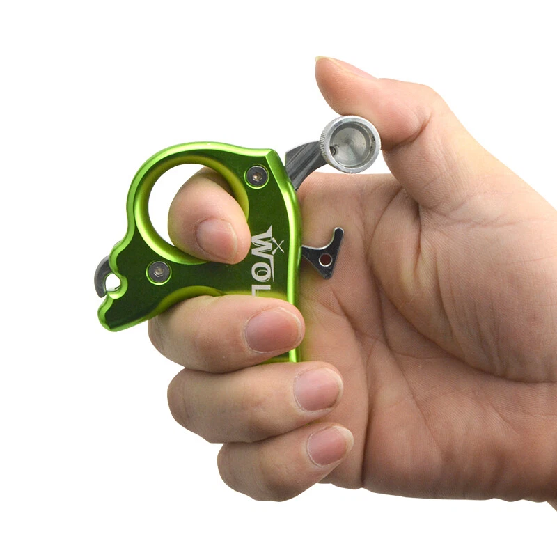 Archery Release Aids 3 Finger Thumb Trigger Caliper Compound Bow Grip Hunting - Image 4 of 4