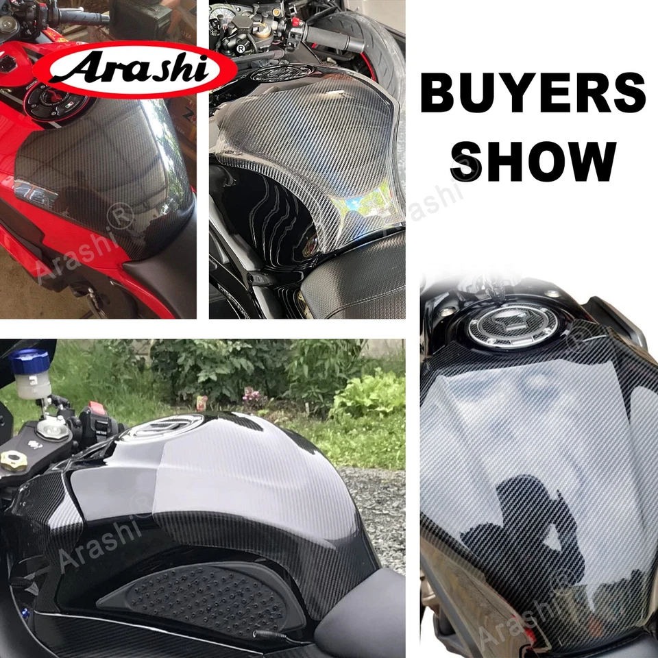 Cubierta del tanque de gasolina de fibra de carbono para Suzuki Hayabusa GSX1300R 2008-2019 2011 2012 Foto 2 de 4