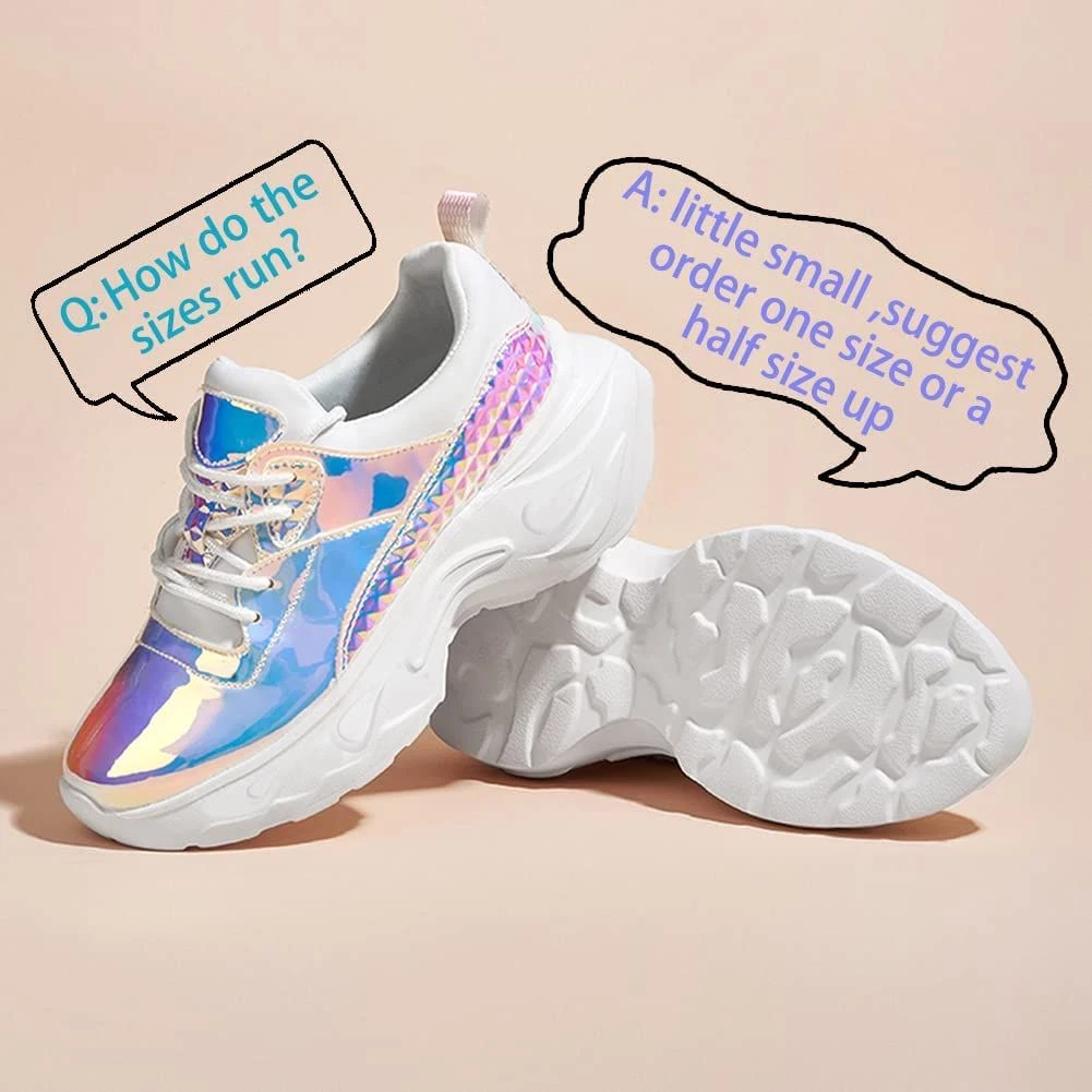 Holographic chunky sale trainers