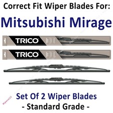 Wiper Blades 2pk Standard Wipers - fit 1997-2002 Mitsubishi Mirage - 30210/190