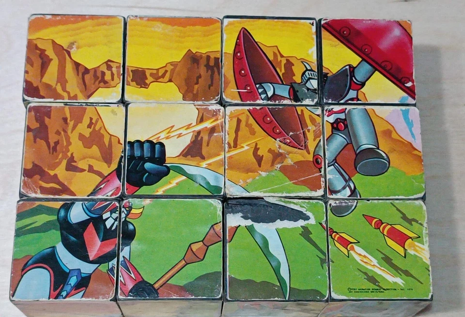 Goldrake Atlas Ufo robot puzzle cubi Clementoni vintage anni 80 - Immagine 3 di 4