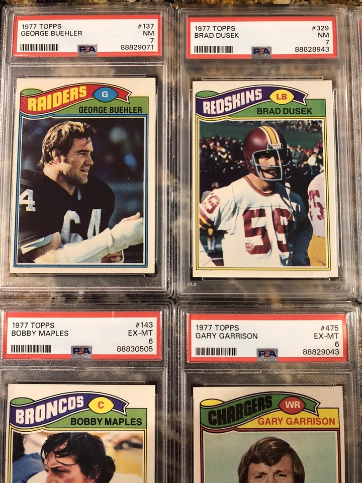 1977 TOPPS NFL FOOTBALL PSA Lot of 21--SEE PICTURES PSA 7's & 6's NICE TOPPS LOT - Image 2 of 4
