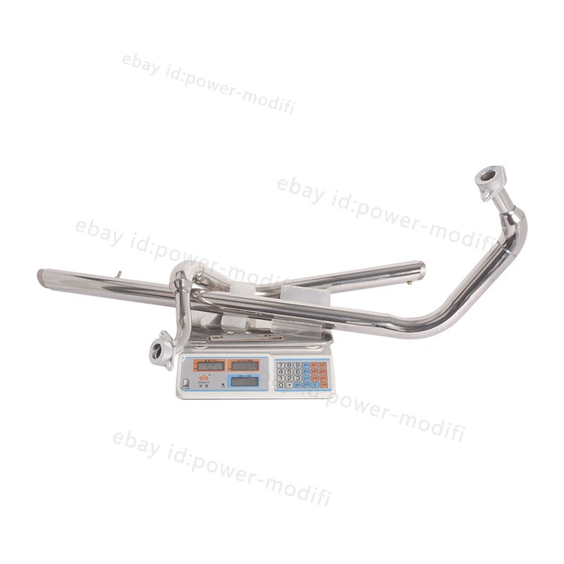 For Yamaha XV750 XV1100 Virago 700 750 Full System Silencer Black Exhaust Pipe - Image 2 of 4