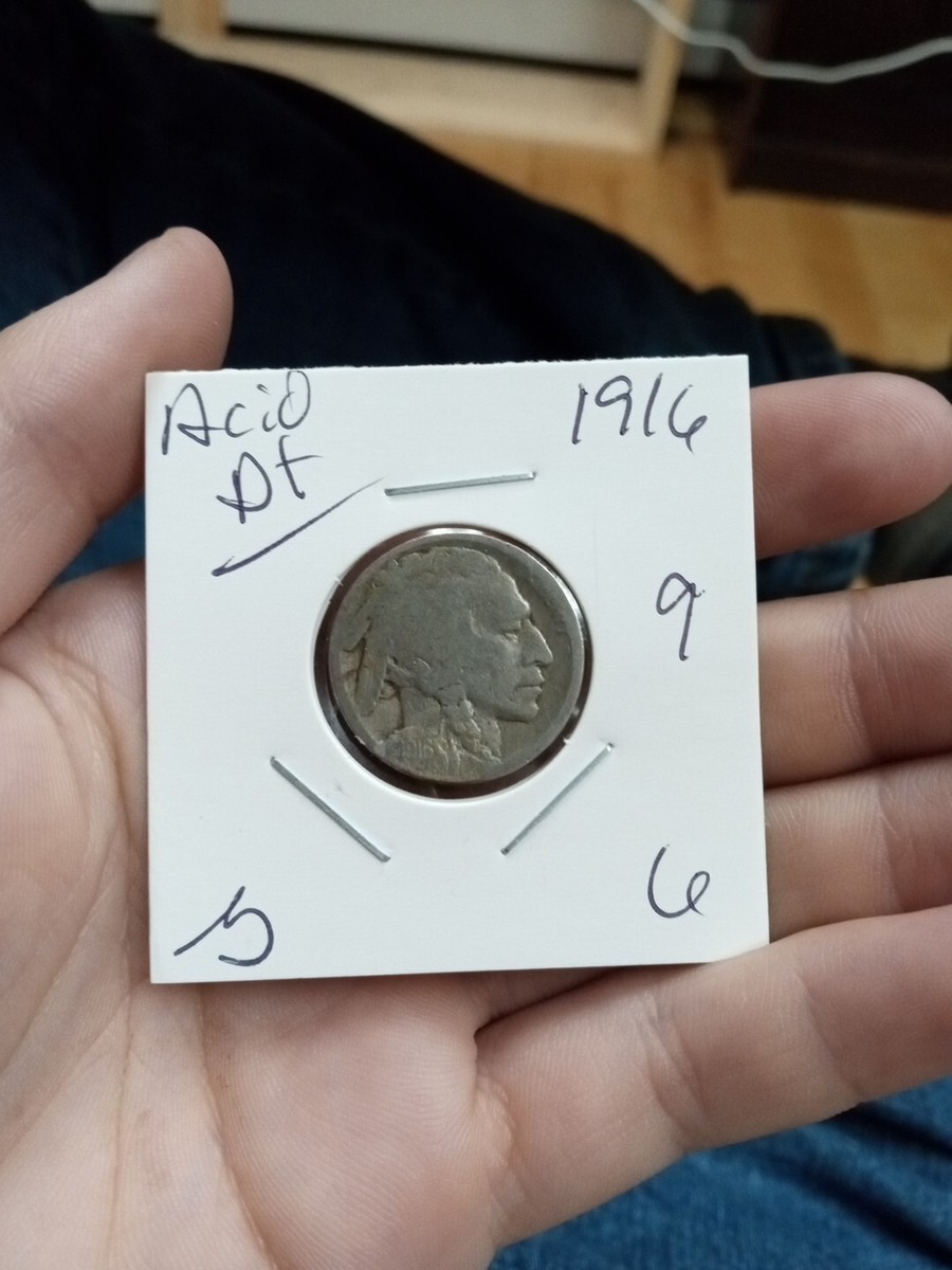 1916 Buffalo/Indian Head Nickel Acid Date #9 | eBay