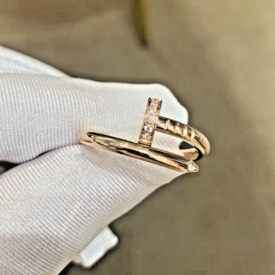 Cartier Ring 18K Gold JUSTE UN CLOU RING, CLASSIC MODEL, DIAMONDS