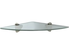 Knape Vogt KT-0134-1212SN Decorative Corner Glass Shelf Kit 12 12 in