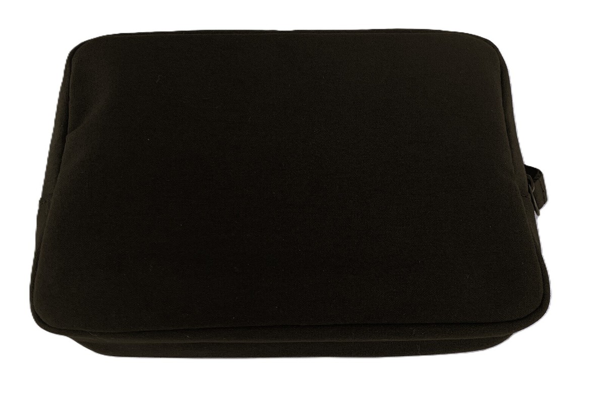 Valentino Unisex V Logo Big Black Pouch Toiletry Bag Clutch