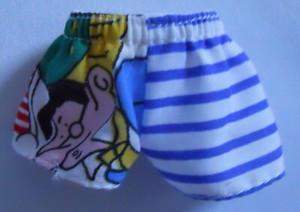 Barbie HEART FAMILY Baby SWIM TRUNK SHORT Boy Doll SWIMSUIT Rosebud Kelly Beach