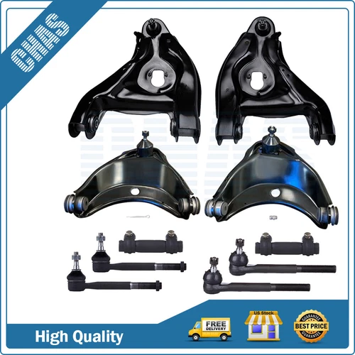 10x Front Lower Upper Control Arm Tie Rod End Kits For 1988-1999 Chevrolet C1500