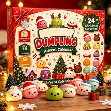 Christmas Dumpling Squishy Advent Calendar 24 Days Countdown Mystery Surprise