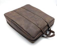 Vintage 1977 Apple II Computer Brown Carry Bag, Inverted Apple No-Bite Logo, USA