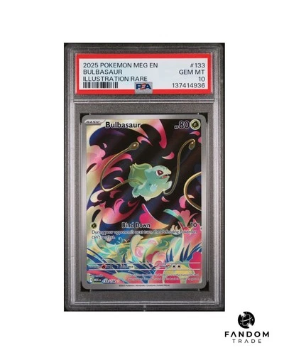 PSA 10 GEM MT Bulbasaur Illustration Rare 133/132 Pokemon Mega Evolution