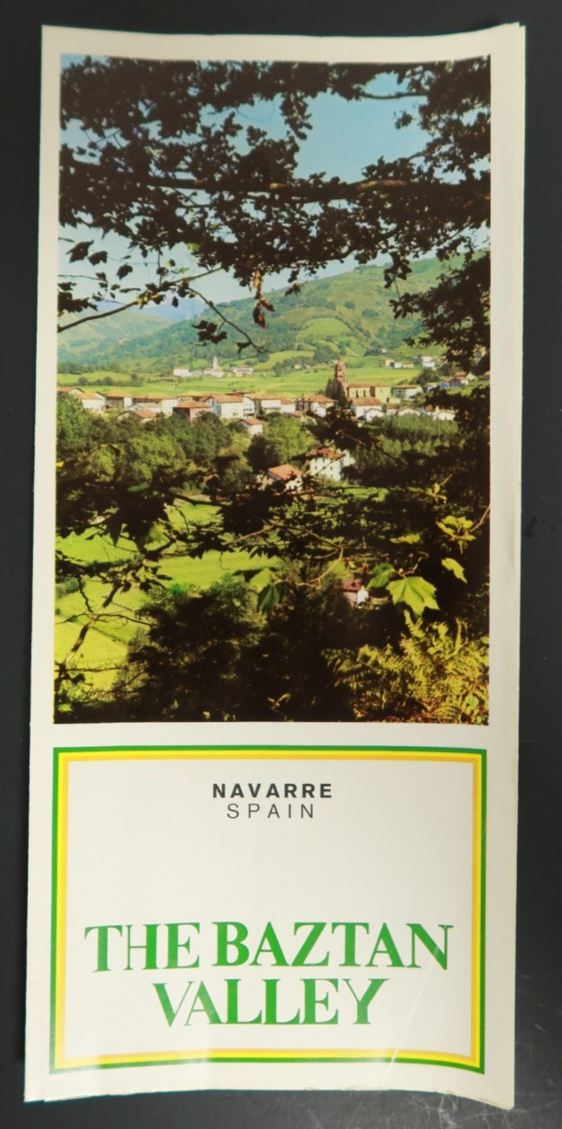 El Valle del Baztán Navarra España España Viaje Souvenir Folleto Folleto Mapa