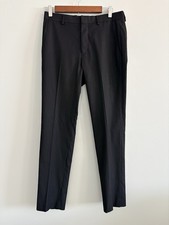 APT 9 Pants Mens 30x30 Black Straight Leg Flat Front Slim Fit Business Dress