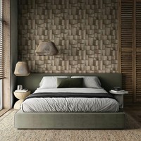 Vliestapete Grafisch Holzoptik Kacheln 3D-Effekt Beige Braun 35388 (4,87€/1Qm)