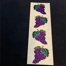 Vintage Mrs. Grossman’s Foil Sticker Strip - GRAPES