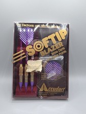 Vintage Accudart Blazer Nickel-Silver Dart Set Nylon Purple Points - 14g