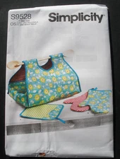 Simplicity 9528  Kitchen Accessory Pattern Pot Holder, Mitt, Casserole Carrier