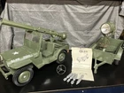 Vintage 1965 GI Joe Official Jeep Combat Set w/ Instructions Shells Cannon R5