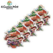 3.5g Resealable Food Mylar Bags 100pcs Smell Proof Candy Snack Pouches