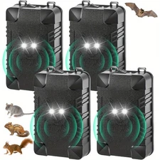 4 Pack Black Car Mouse Repeller – Ultrasonic Rodent Pest Control Device