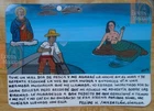 Exvoto with Fisherman meets a mermaid in the ocean theme hand painted folkart