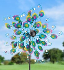 Peacock - 19" Wind Spinner, Lawn Art, Garden Decor
