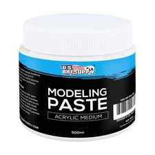 U.S. Art Supply Modeling Paste Acrylic Medium, 500ml Tub