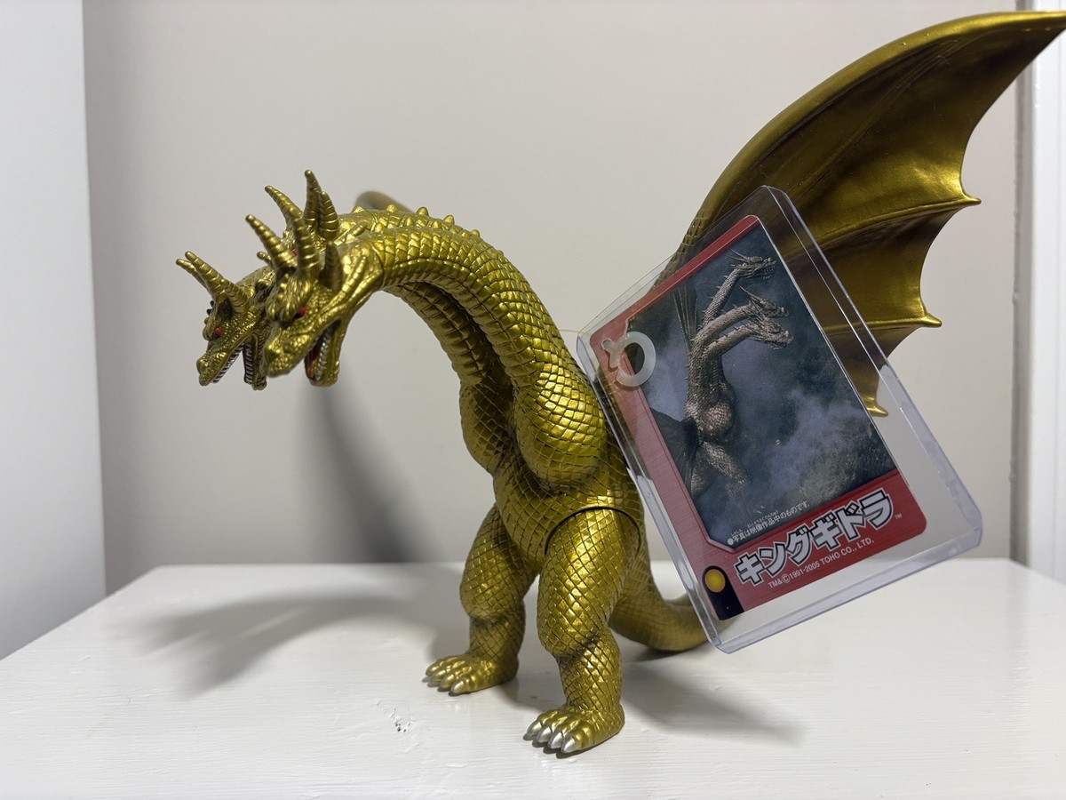 1991 KING GHIDORAH MINT w/PINK TAG ORIG BANDAI 2005 Japan GODZILLA 