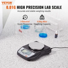 Analytical Balance, 600g x 0.01g Accuracy High Precision Lab Scale, Jewelry