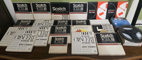20 Reel To Reel Audio Tapes Lot 7 Inch 7” Tape Scotch 3M 1800 Feet mixed Lot