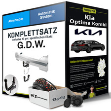 Anhängerkupplung abnehmbar für KIA Optima Kombi +E-Satz NEU ABE inkl. EBA
